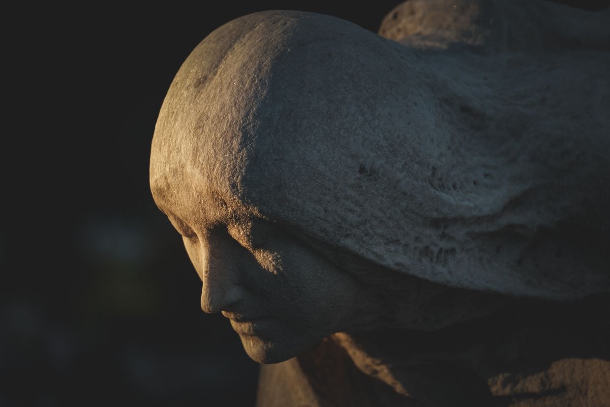 Abstract Stone Profile Sculpture