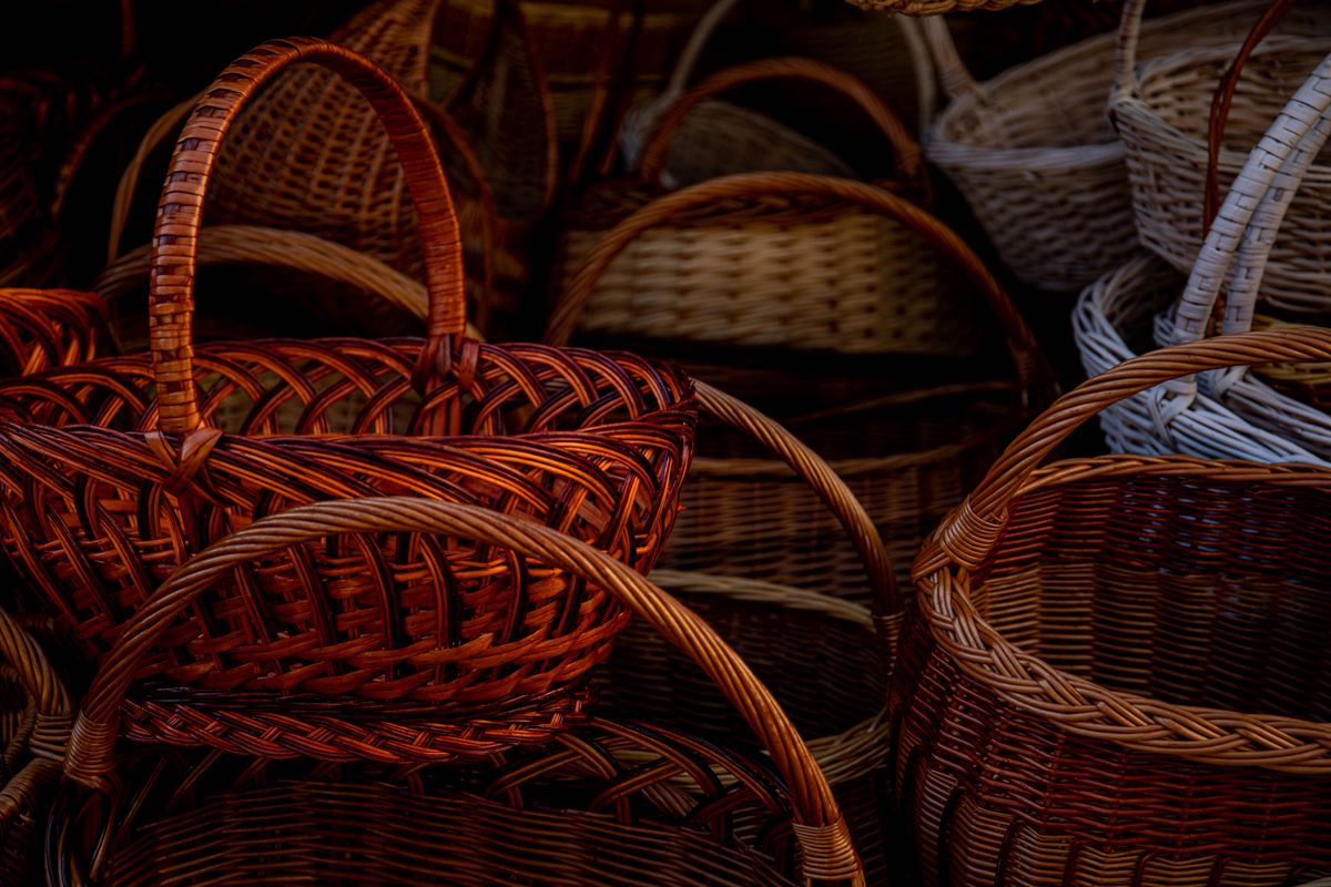 Handwoven Wicker Storage Basket