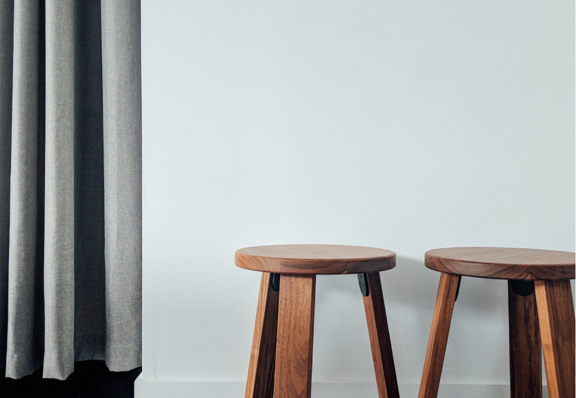 Walnut Accent Stool